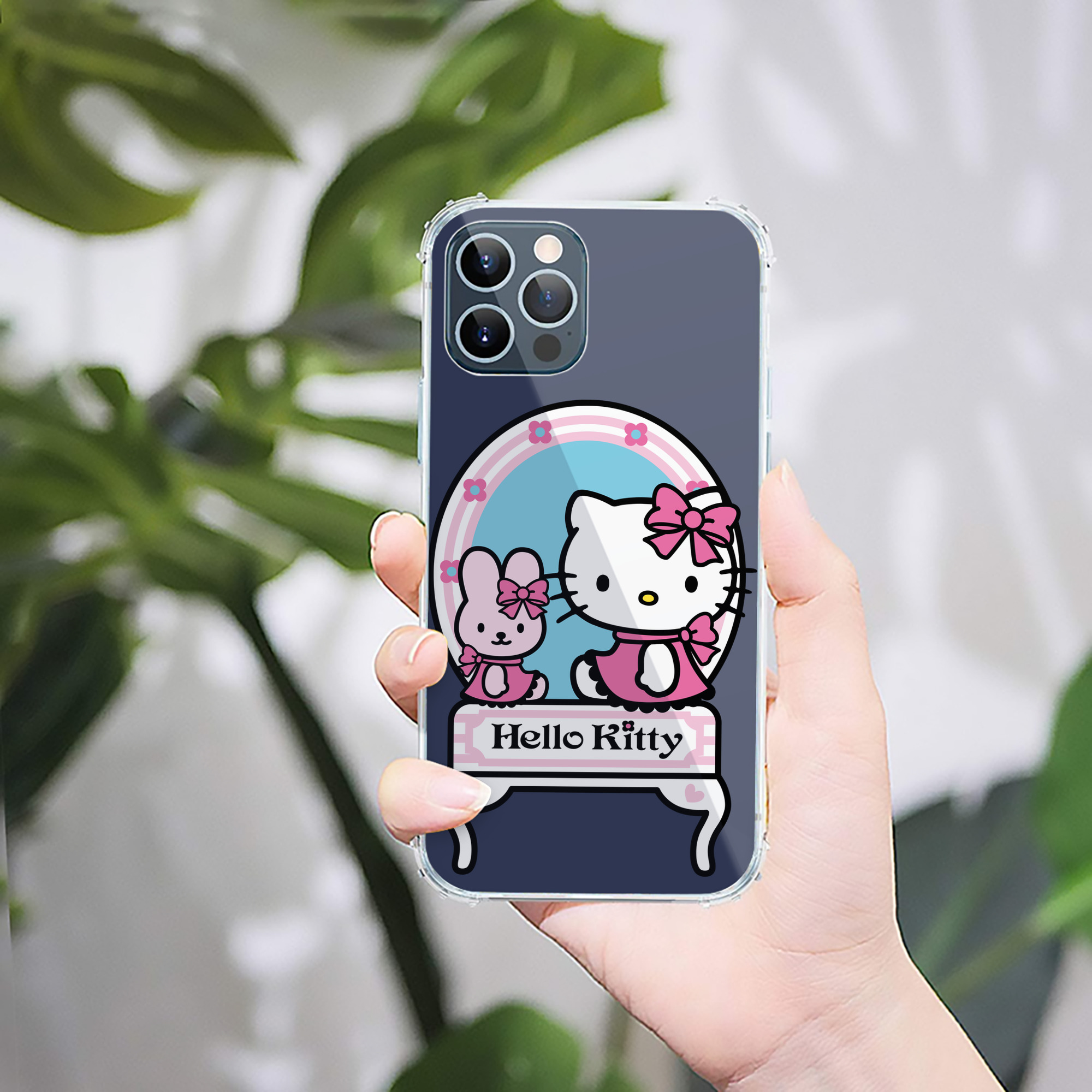（画像用） Hello Kitty ハローキティ 【iPhone 12シリーズ対応】透明スマホケース（クリアソフトケース）